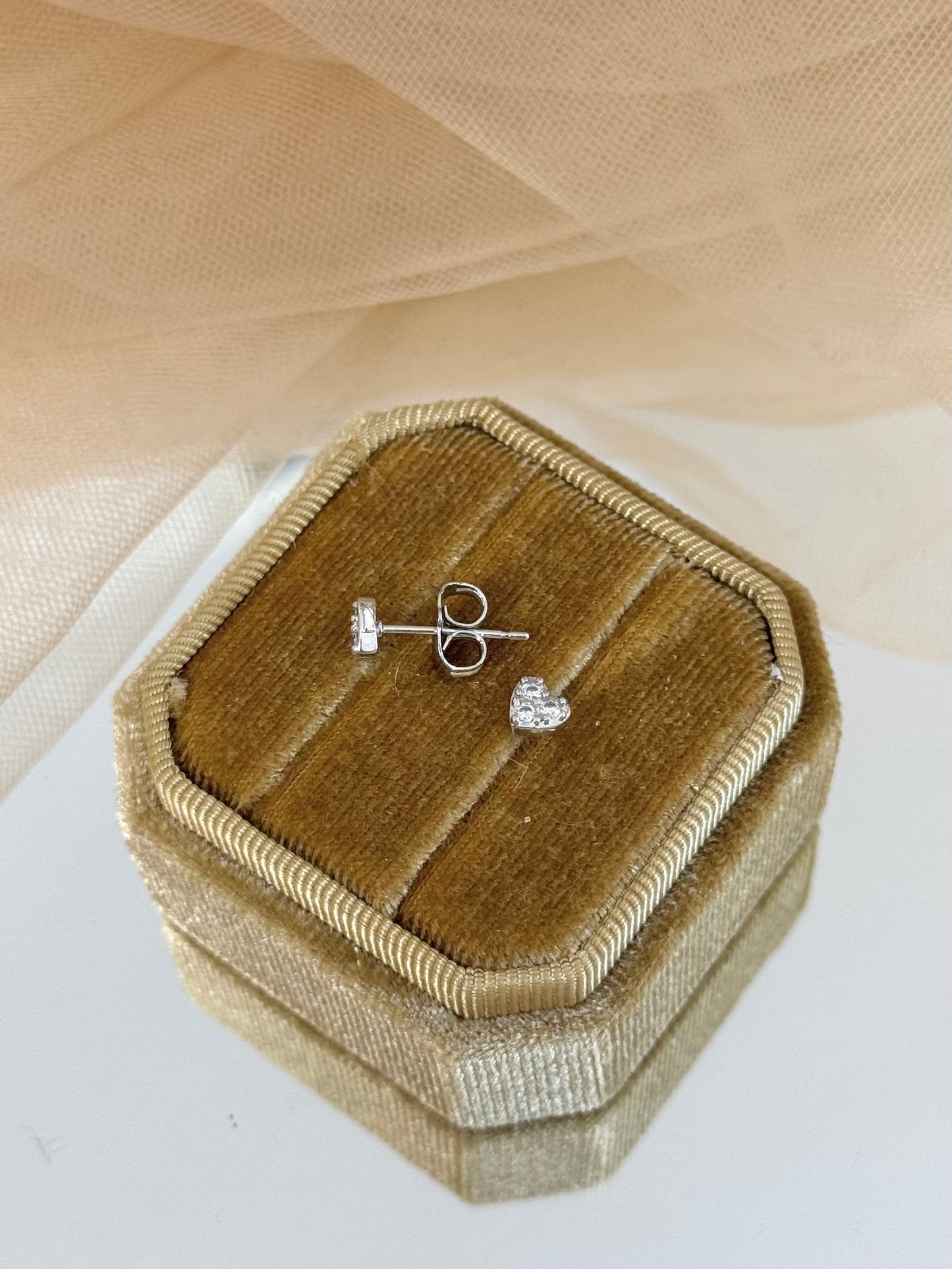White Gold Earrings 4545