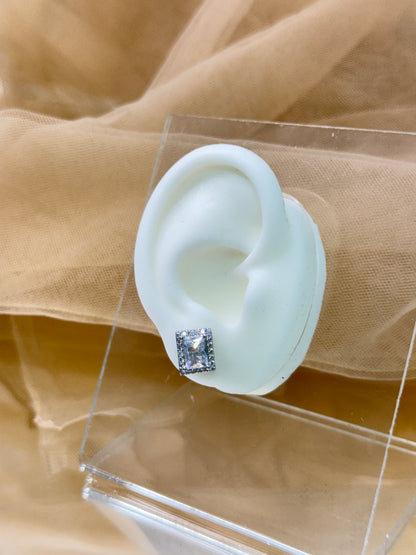 stone earrings, white gold earrings, stud earrings, australia earrings, simple earrings, sparkling earrings, affordable earrings, cheap earrings, waterproof earrings, earrings for any occasion, square earrings