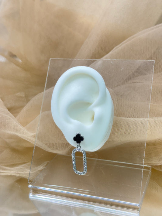stone earrings, white gold earrings, drop earrings, australia earrings, simple earrings, stud earrings, sparkling earrings, affordable earrings, cheap earrings, waterproof earrings, black flower earrings, flower earrings, black earrings with silver, black earrings