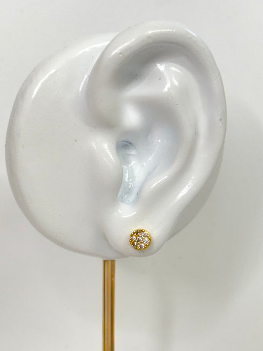 gold earrings, stud earrings, simple earrings