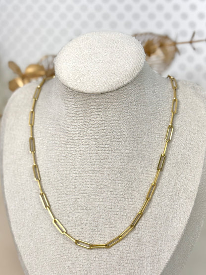 link necklace, link, paperclip, paperclip necklace, simple necklace, simple chain, necklace australia, gift idea for her, link chain necklace, gold necklace