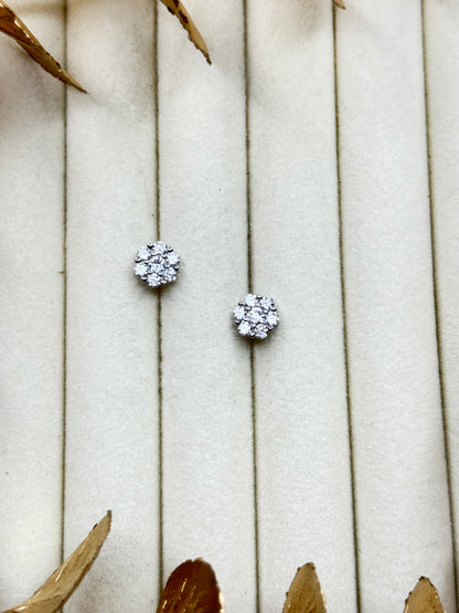White Gold Earrings 1694