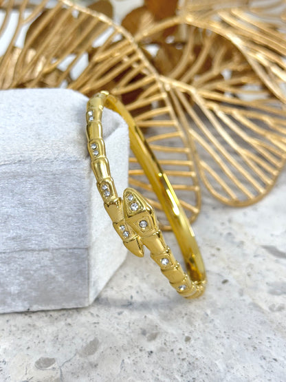 Ivana Serpent Bangle in Gold