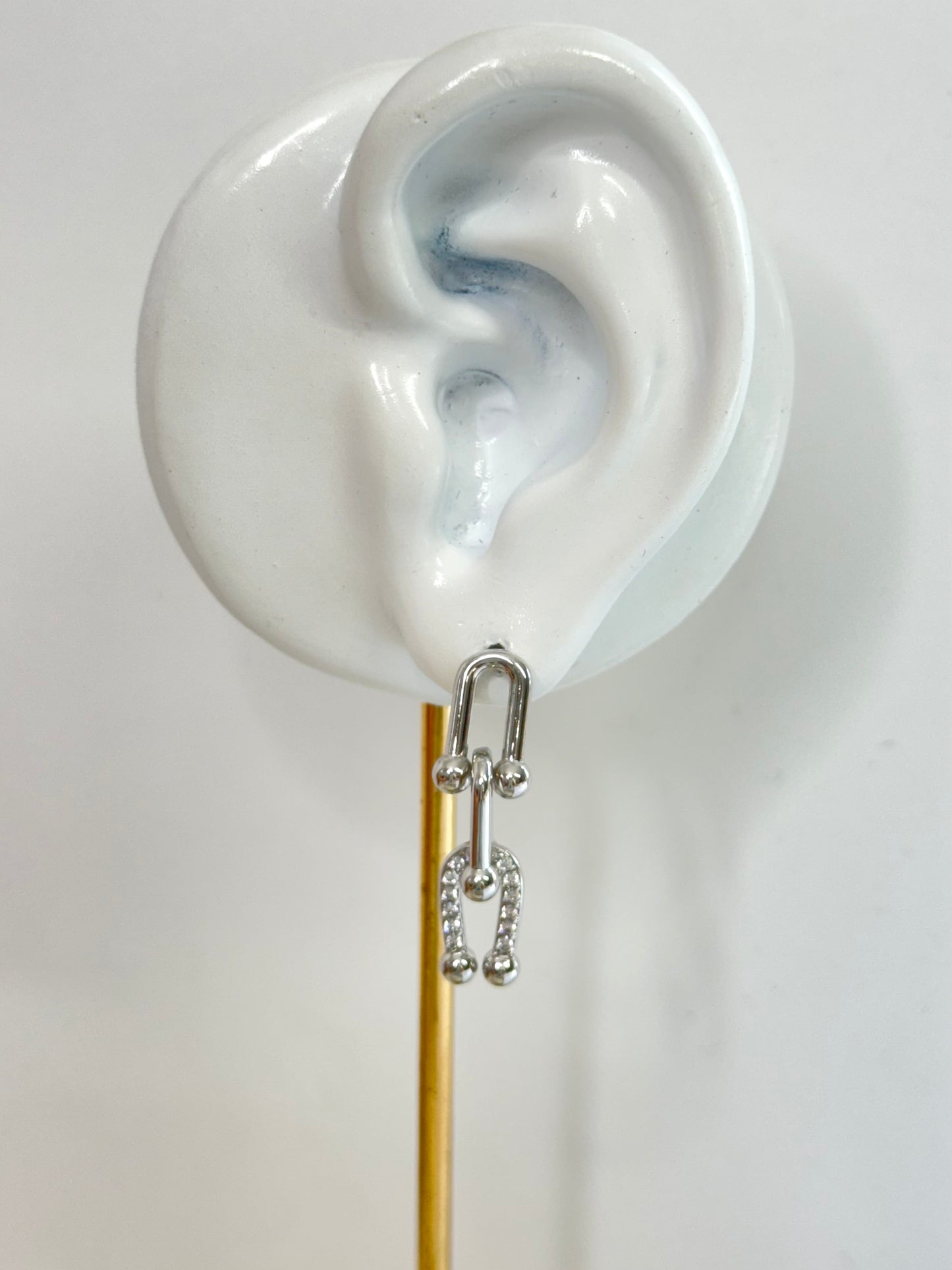 White Gold Earrings 4548