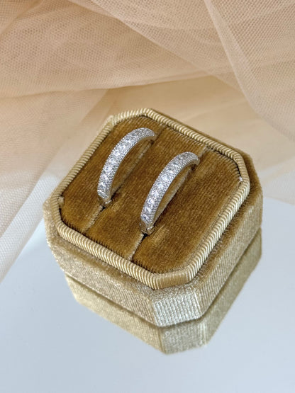 White Gold Earrings 3626