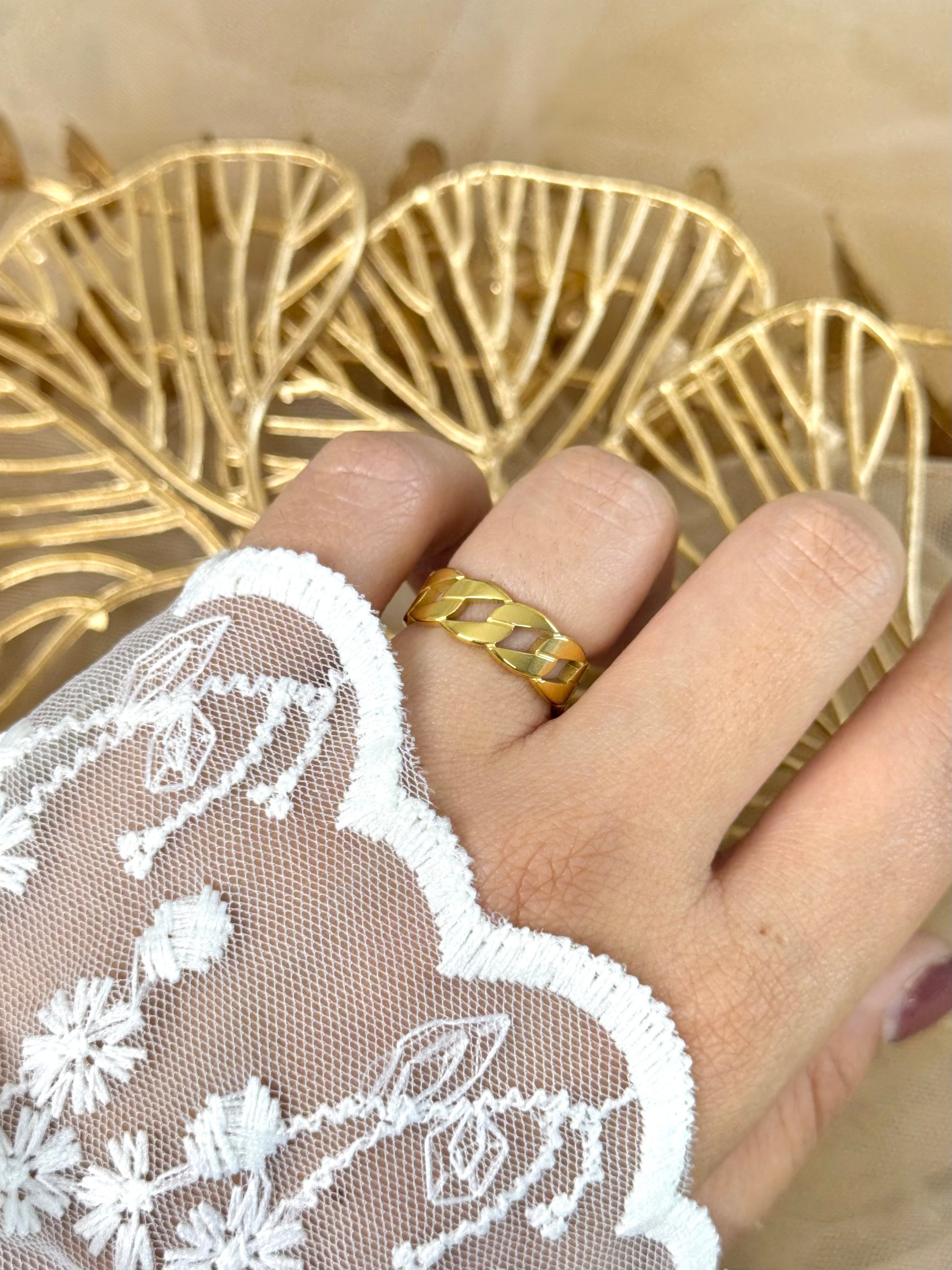 cuban ring, simple ring, everyday ring, waterproof ring