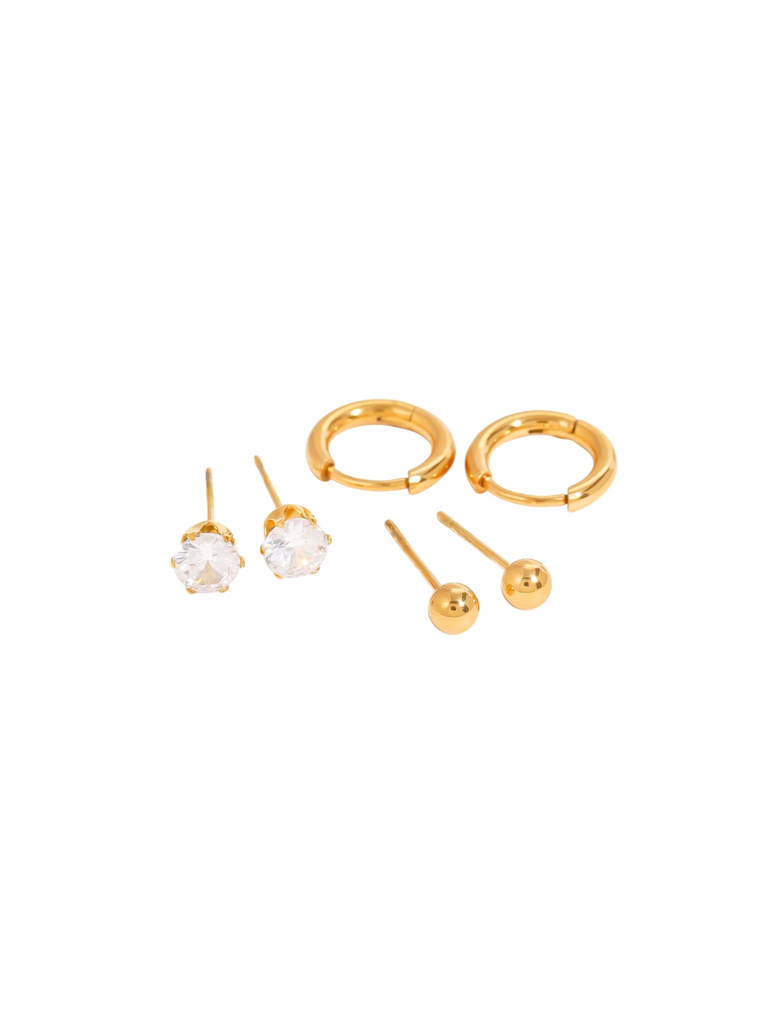 gold earrings set, minimalist design earrings set, jewellery for occasions, gift idea for her, cute earrings, dainty earrings, elegant earrings set, dainty earrings, cute earrings, simple earrings, earrings set with stones, unique design earrings set, stud earrings, huggie earrings, statement earrings, minimal stones, elegant earrings, hoop earrings, drop earrings, hoop earrings, stud earrings, ball earrings, ball studs