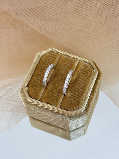 White Gold Earrings 3625