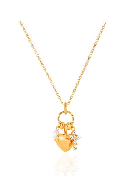 timeless jewellery, perfect gift for her, elegant necklace, charm necklace, best gift for her, classic gold chain necklace, stylish gift, statement necklace, versatile necklace, necklace Australia, chain necklace, o-chain necklace, simple necklace, heart necklace, gold necklace, charm necklace, heart charm necklace, cross charm necklace, cross, heart, round