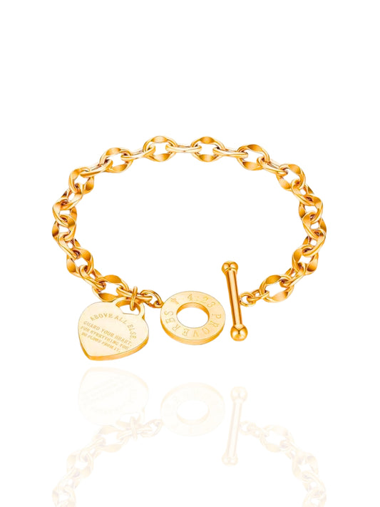 timeless jewellery, perfect gift for her, elegant bracelet, charm bracelet, best gift for her, stylish gift, statement bracelet, versatile bracelet, bracelet Australia, tennis bracelet, classic gold chain bracelet, simple bracelet, lucky charm bracelet, cute bracelet, lightweight bracelet, chain bracelet, statement bracelet, bracelet with minimal stones, heart pendant, toggle bar, lock bracelet, heart bracelet