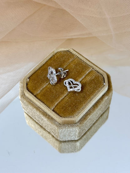 White Gold Earrings 3611