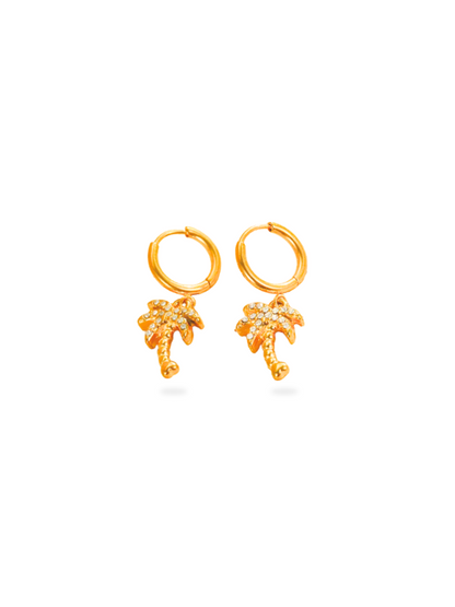 Palm Tree Charm Earrings