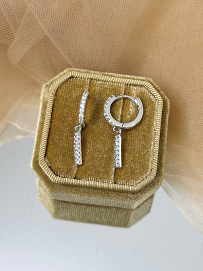 White Gold Earrings 4744