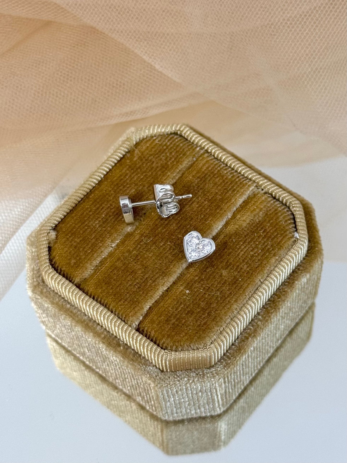 White Gold Earrings 4546