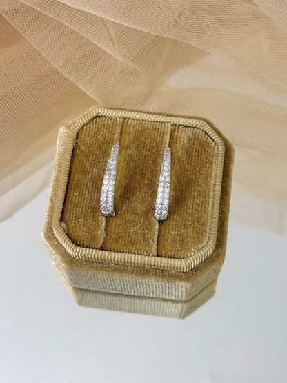 White Gold Earrings 3629