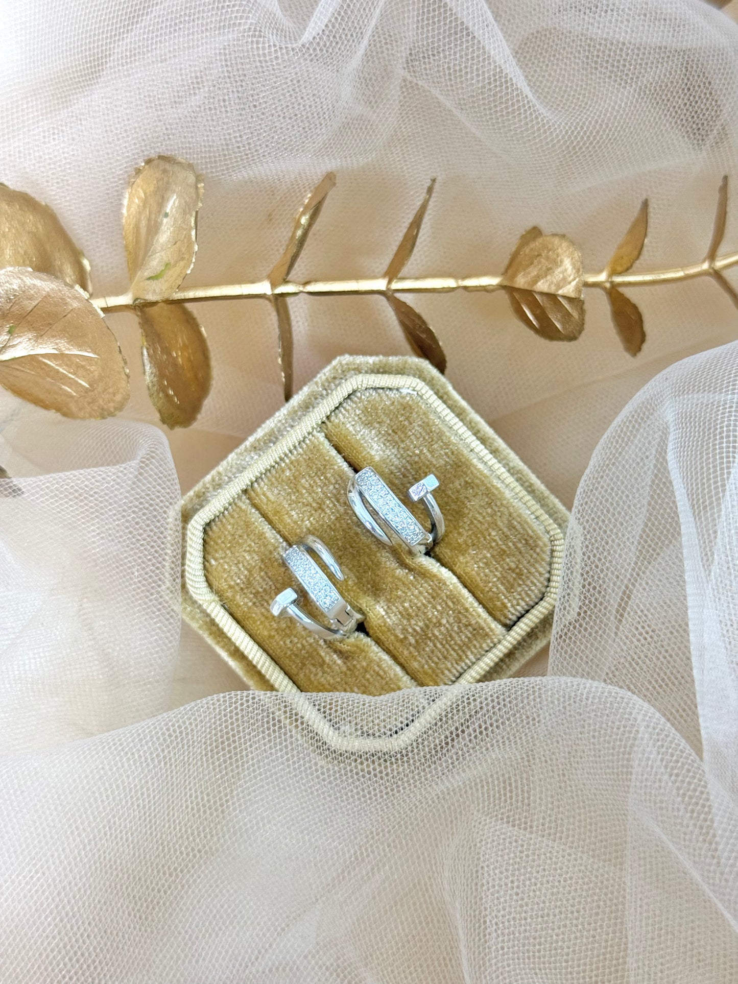 White Gold Earrings 4242
