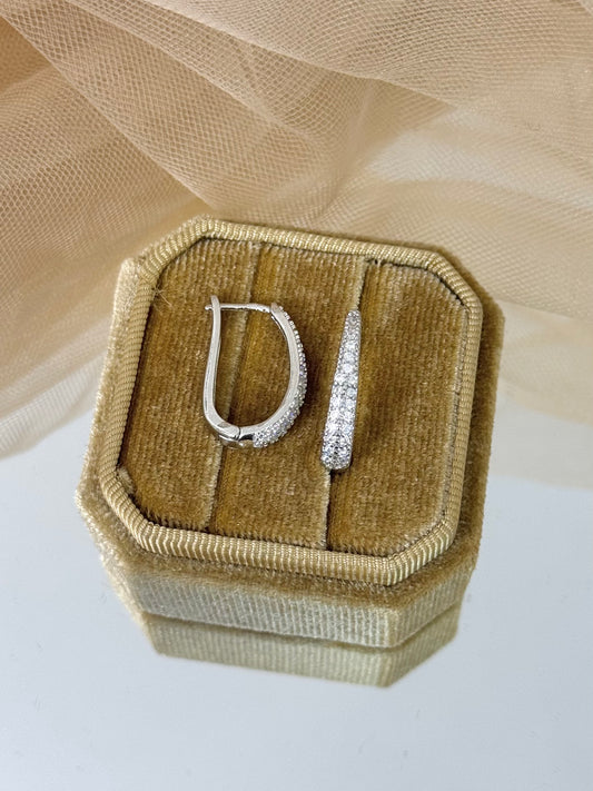 White Gold Earrings 3629