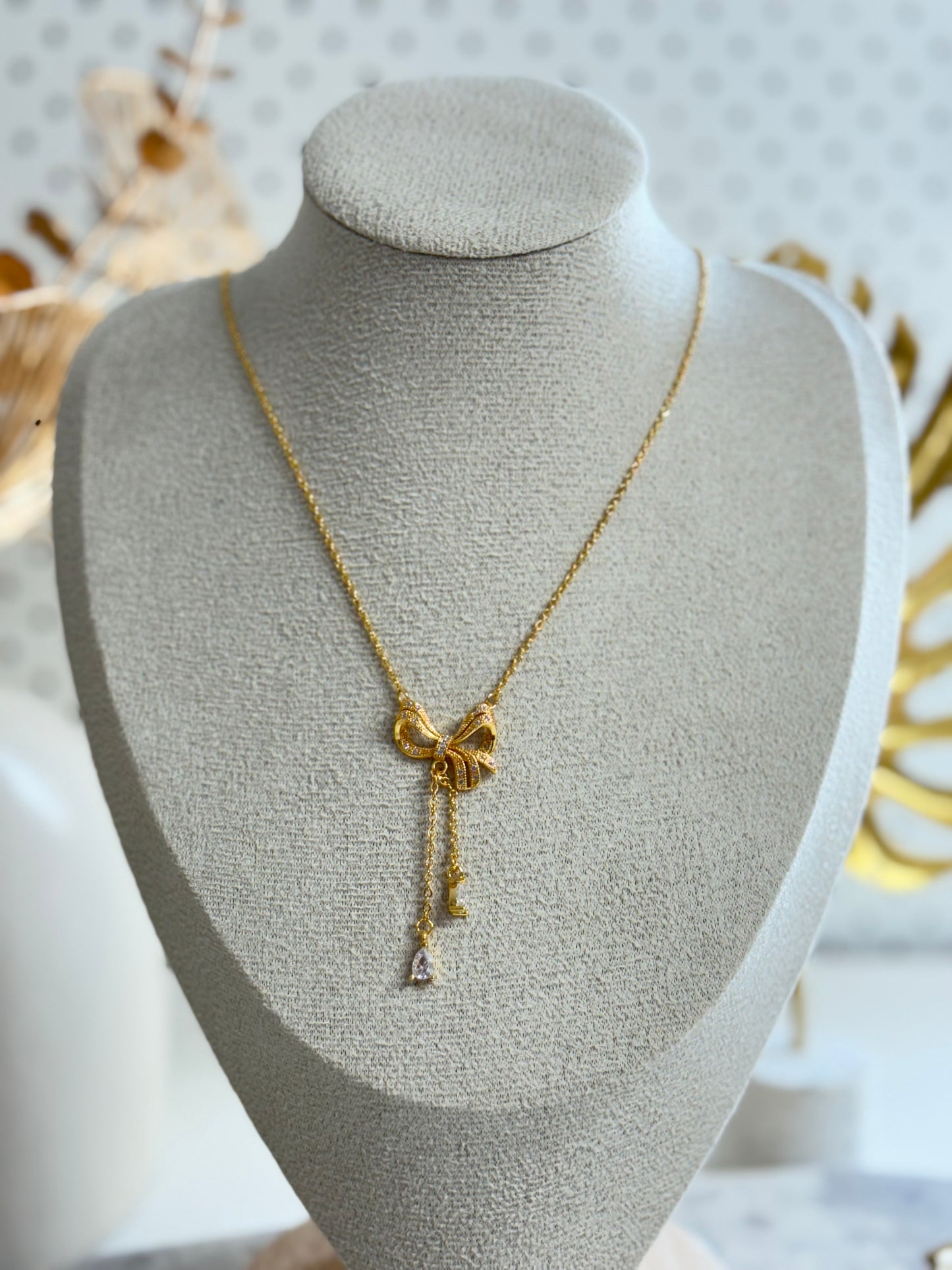 Navy Bow Necklace 146