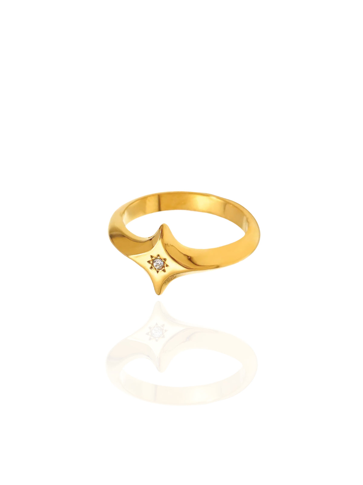 SDRO, zircon ring, diamond ring, ring with stone, dainty ring, simple ring, gold ring, minimal ring, minimalist, stackable ring, versatile ring, R5494
