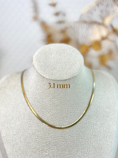 Flat Chain Necklace, Gift Ideas, Girl Necklace, Classic Necklace