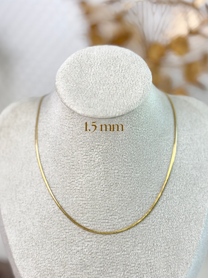 Flat Chain Necklace, Gift Ideas, Girl Necklace, Classic Necklace