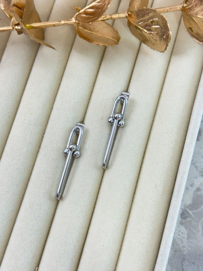 Ana in Silver Earrings 1025