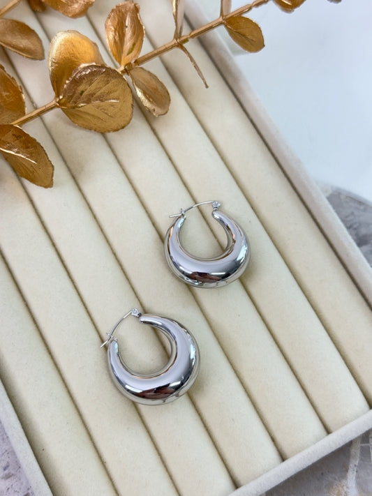 Silver Hoop Earrings 1063