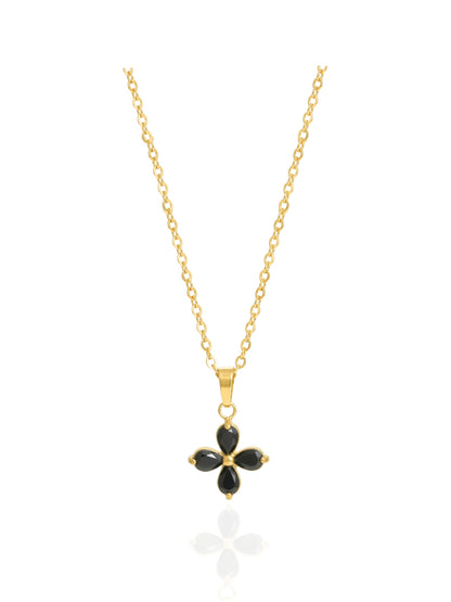 timeless jewellery, perfect gift for her, elegant necklace, charm necklace, best gift for her, classic gold chain necklace, stylish gift, statement necklace, versatile necklace, necklace Australia, chain necklace, o-chain necklace, simple necklace, colorful necklace, gold necklace, green necklace, pink necklace, black necklace, white necklace, flower necklace, green flower pendant, pink flower pendant, black flower pendant, white flower pendant, chic pendant necklace