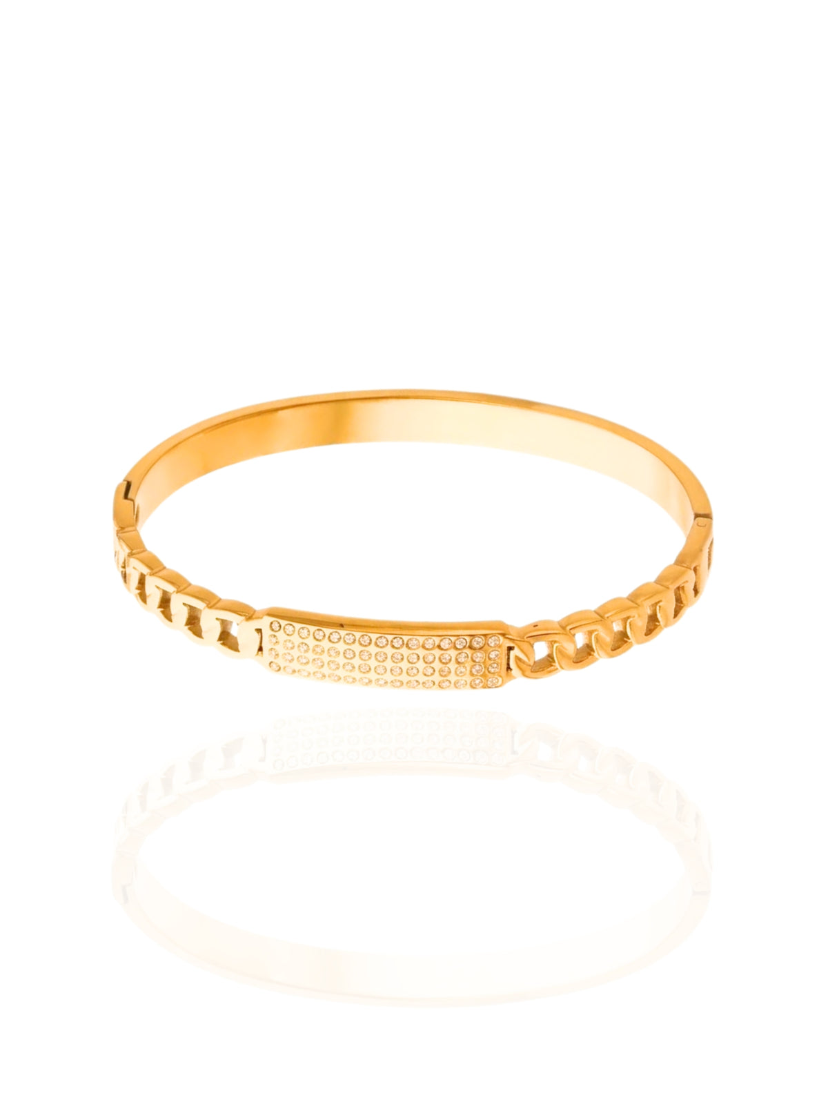 SSDXJ, zirconia bangle, oval clasp bracelet, oval clasp bangle, geometric bangle, bangle with stones, bracelet with stones, statement bangle, statement bracelet, elegant bangle, fashion bangle, lightweight bangle