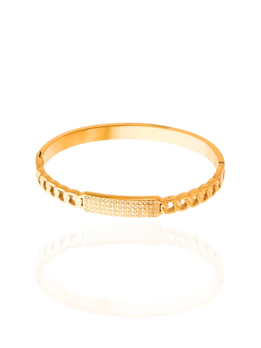 SSDXJ, zirconia bangle, oval clasp bracelet, oval clasp bangle, geometric bangle, bangle with stones, bracelet with stones, statement bangle, statement bracelet, elegant bangle, fashion bangle, lightweight bangle