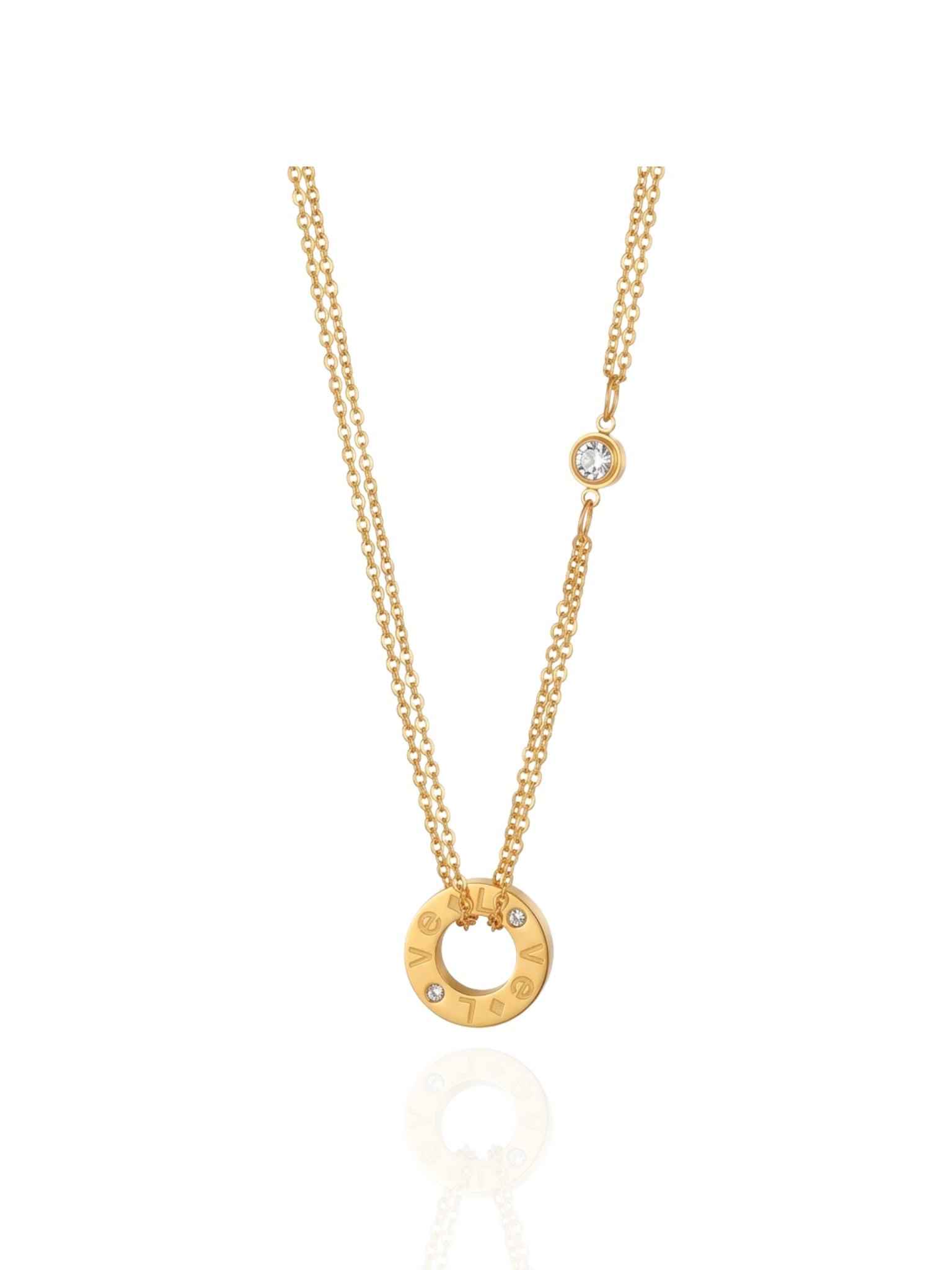 timeless jewellery, perfect gift for her, elegant necklace, charm necklace, best gift for her, classic gold chain necklace, stylish gift, statement necklace, versatile necklace, necklace Australia, chain necklace, double-layered necklace, roman numeral pendant necklace, vintage necklace, love diamond roman numeral necklace