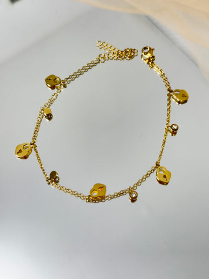 charm anklet, gold anklet, lucky charm anklet, cute anklet, anklet for gift, gift ideas for women, australia anklet