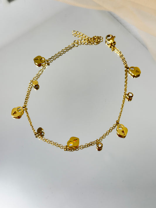 charm anklet, gold anklet, lucky charm anklet, cute anklet, anklet for gift, gift ideas for women, australia anklet
