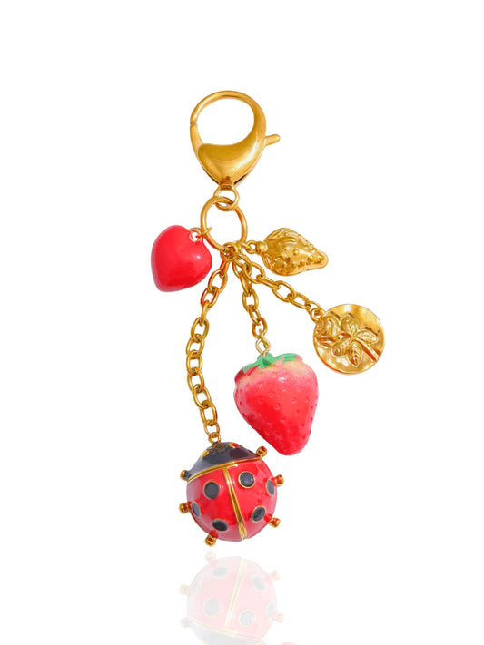 keychain, charm accessory, chilli charm keychain, heart charm keychain, shell charm keychain, seashells, cute charm keychain, keychain accessory
