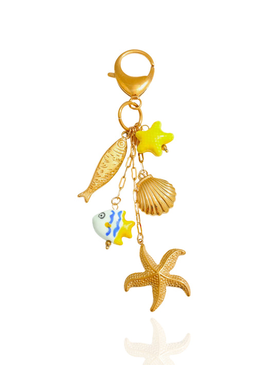 keychain, charm accessory, chilli charm keychain, heart charm keychain, shell charm keychain, seashells, cute charm keychain, keychain accessory