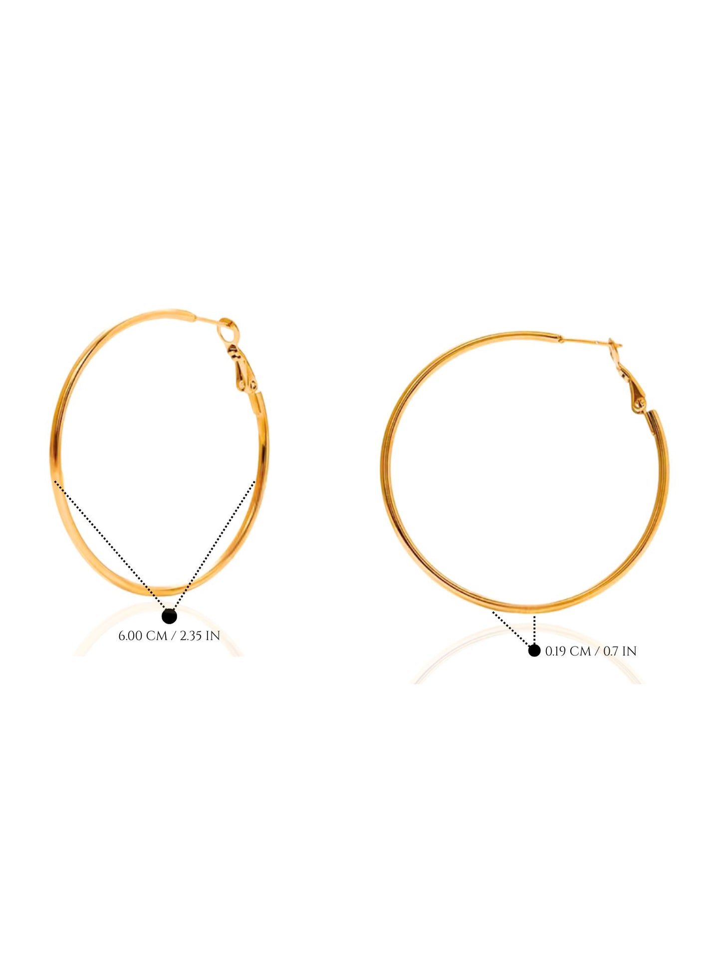 Gold hoop earrings on a white background, gold hoop earrings, classic gold hoop earrings, dainty gold hoops, everyday wear