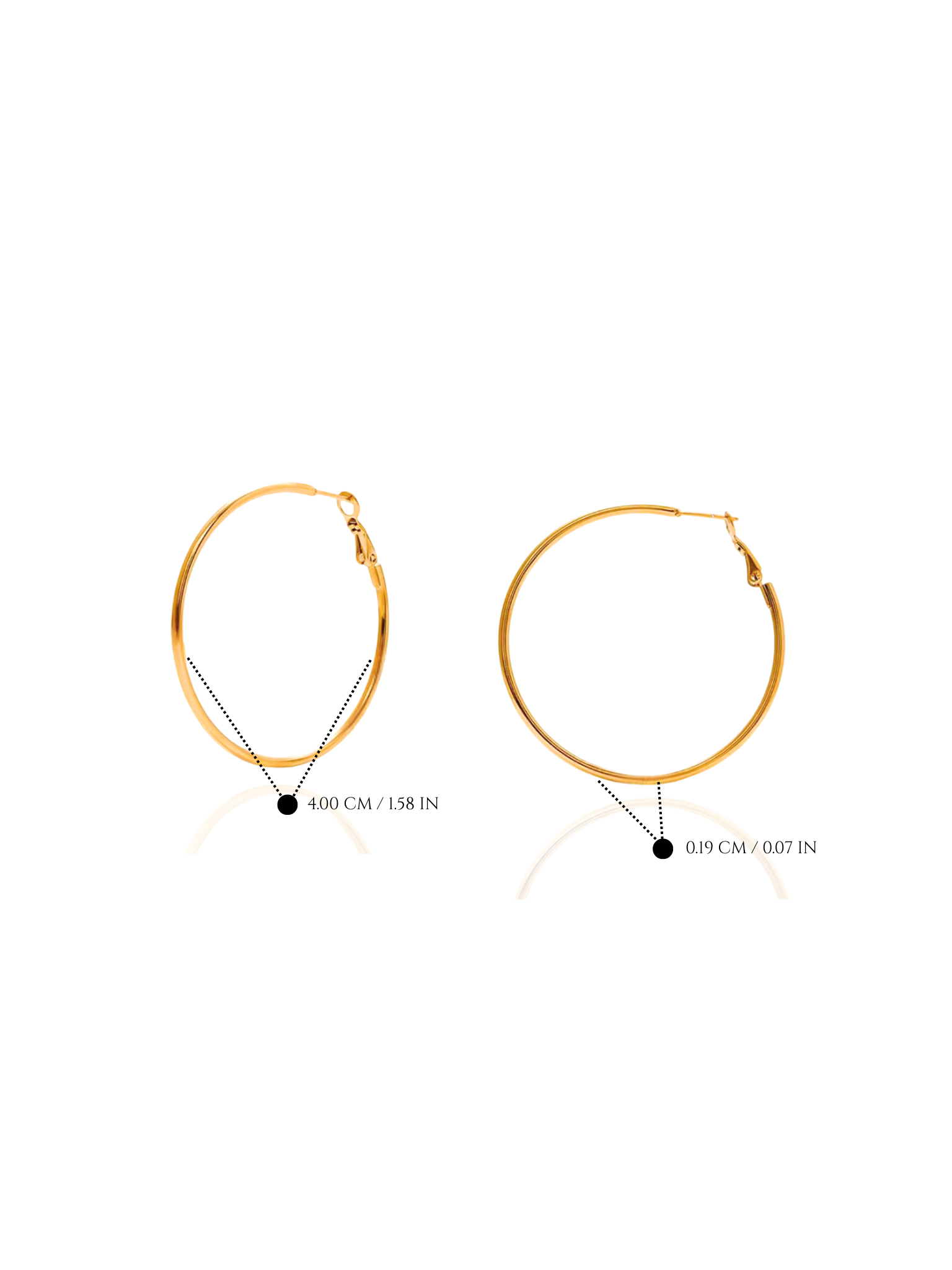 Gold hoop earrings on a white background, gold hoop earrings, classic gold hoop earrings, dainty gold hoops, everyday wear