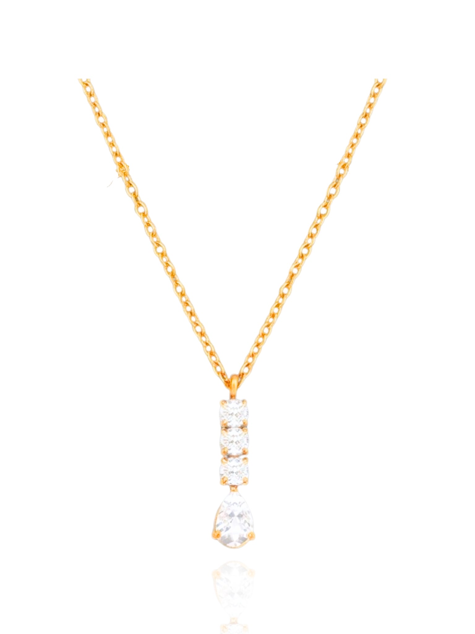 timeless jewellery, perfect gift for her, elegant necklace, charm necklace, best gift for her, classic gold chain necklace, stylish gift, statement necklace, versatile necklace, necklace Australia, chain necklace, micro link chain, diamond pendant, zircon white stones, chic necklace, diamond drop pendant