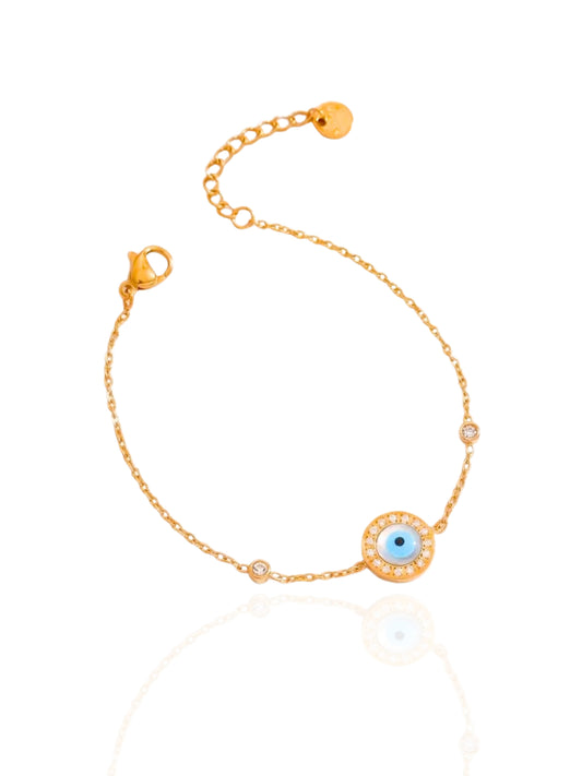 SDRO, evil eye bracelet, protection charm bracelet, cute bracelet, evil eye charm bracelet, B0715