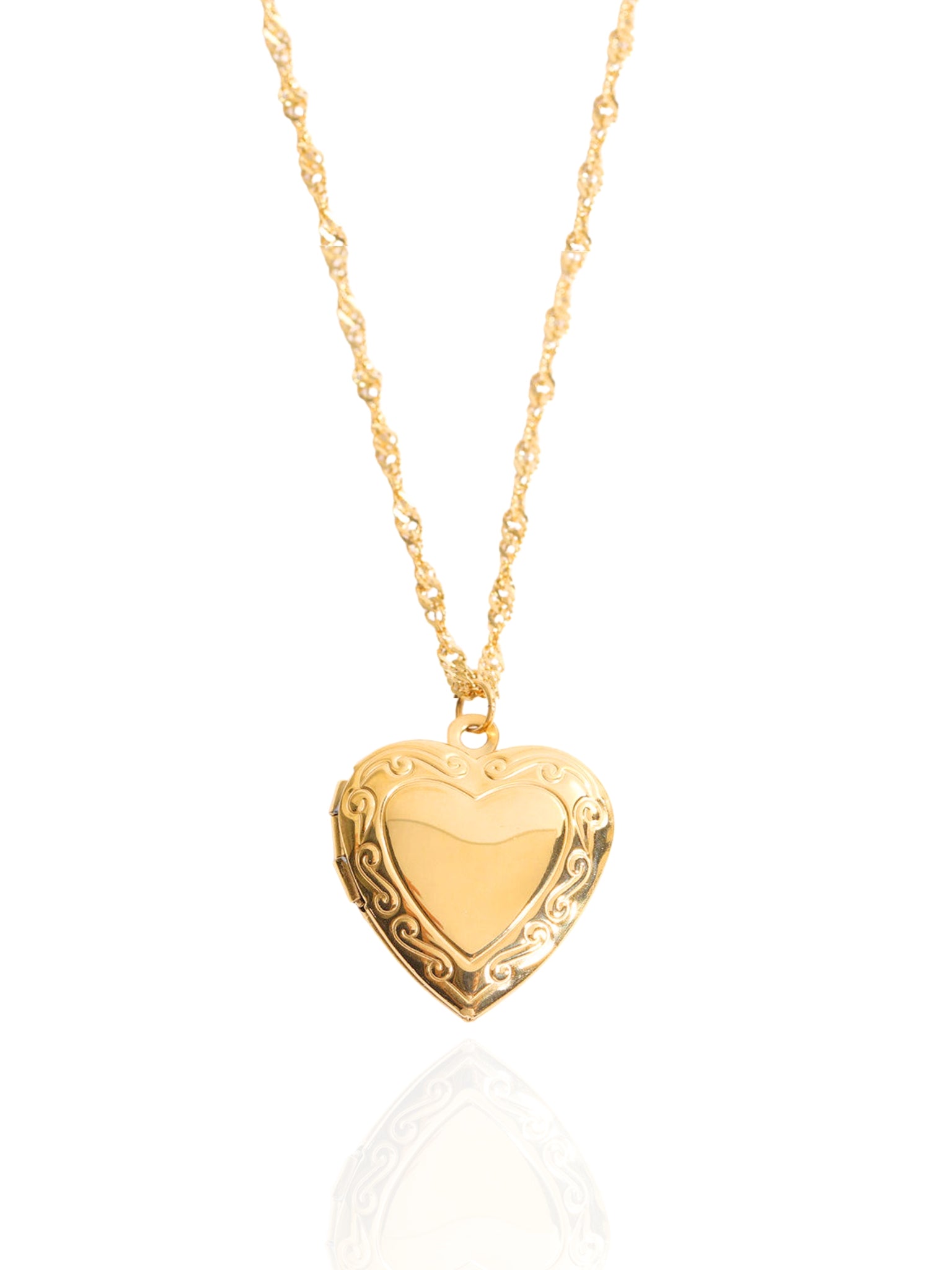 gold necklace, timeless jewellery, perfect gift for her, elegant necklace, charm necklace, best gift for her, classic gold chain necklace, stylish gift, statement necklace, versatile necklace, necklace Australia, link chain necklace, y-shaped necklace, necklace with heart pendant, heart pendant necklace, heart locket necklace, heart locket pendant