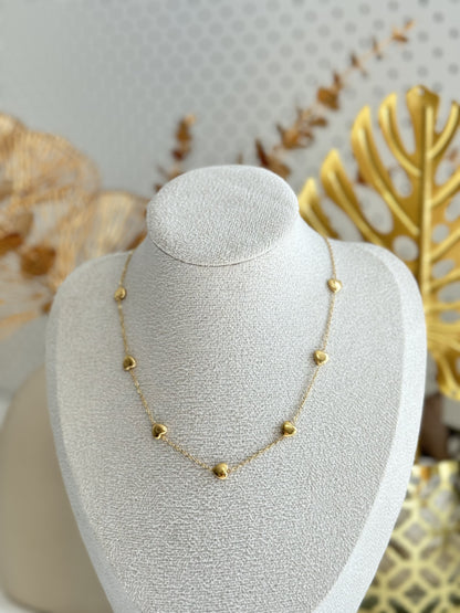 Simple Heart Necklace, Heart necklace, round heart necklace, multiple heart necklace, heart necklace for layering, heart design necklace