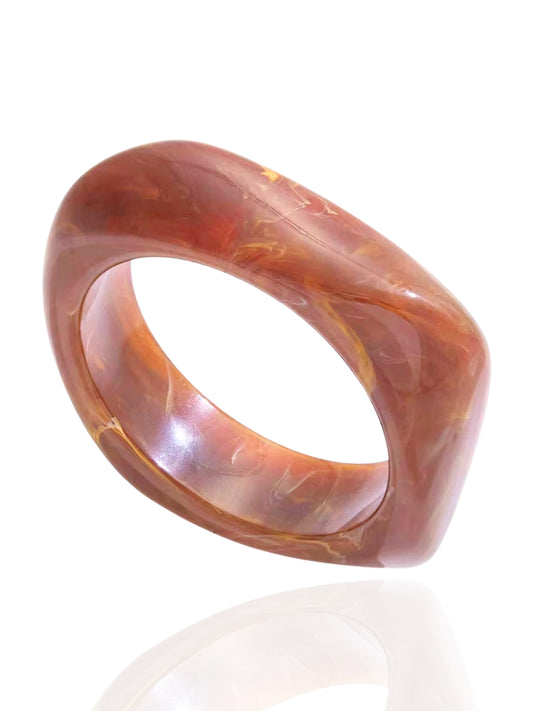 acrylic bangle, maximalist bangle, unique design bangle, bangle for her, gift idea for her, bangle bracelet, cuff bangle, bold bangle, statement bangle, bold bracelet, timeless jewellery, Australia bangle, resin bangle, brown bangle, colored acrylic bangle, colored bangle