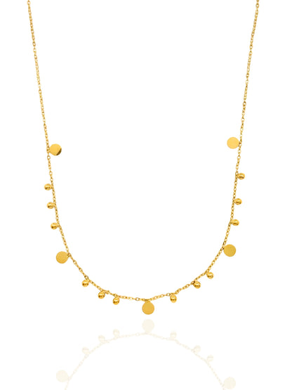 gold necklace, timeless jewellery, perfect gift for her, elegant necklace, charm necklace, best gift for her, classic gold chain necklace, stylish gift, statement necklace, versatile necklace, necklace Australia, link chain necklace, interlocking pendant necklace, y-shaped necklace, necklace with stone pendant, necklace with bold pendant, pendant with stones, necklace with gem pendant, minimalist design necklace