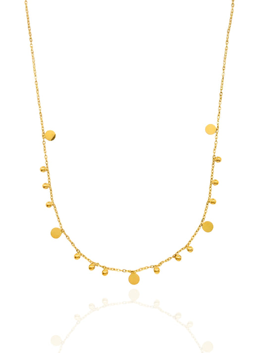 gold necklace, timeless jewellery, perfect gift for her, elegant necklace, charm necklace, best gift for her, classic gold chain necklace, stylish gift, statement necklace, versatile necklace, necklace Australia, link chain necklace, interlocking pendant necklace, y-shaped necklace, necklace with stone pendant, necklace with bold pendant, pendant with stones, necklace with gem pendant, minimalist design necklace