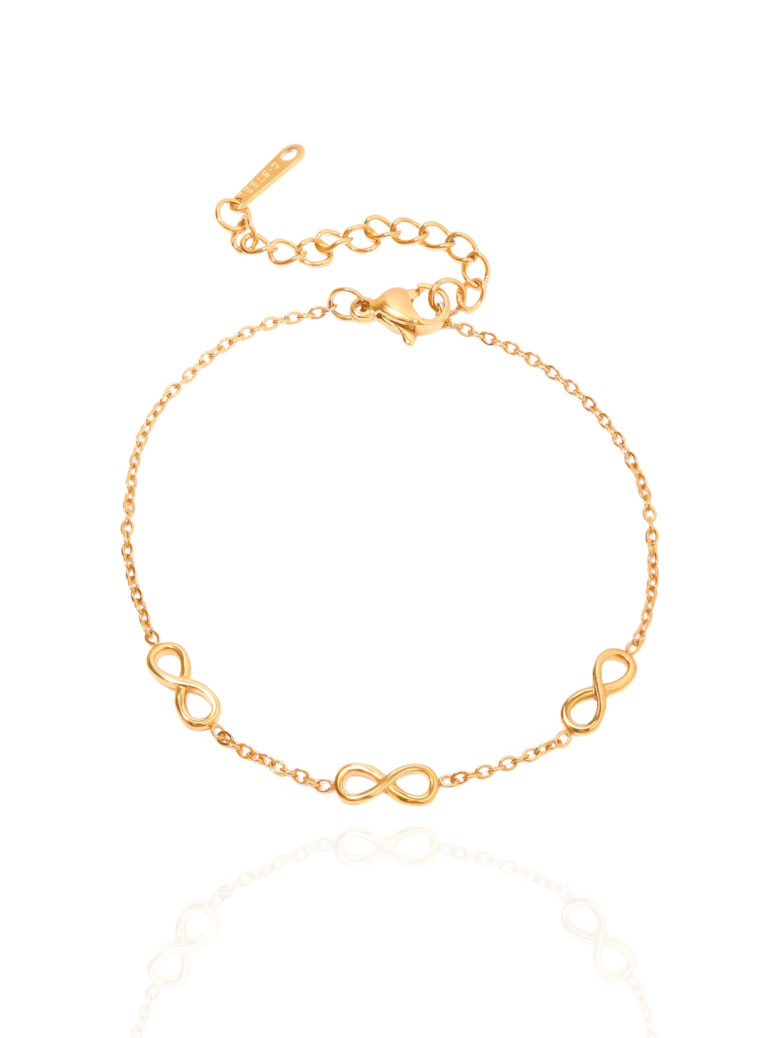 timeless jewellery, perfect gift for her, elegant bracelet, charm bracelet, best gift for her, stylish gift, statement bracelet, versatile bracelet, bracelet Australia, gold bracelet, classic gold chain bracelet, simple bracelet, lucky charm bracelet, cute bracelet, lightweight bracelet, chain bracelet, statement bracelet, infinity design bracelet