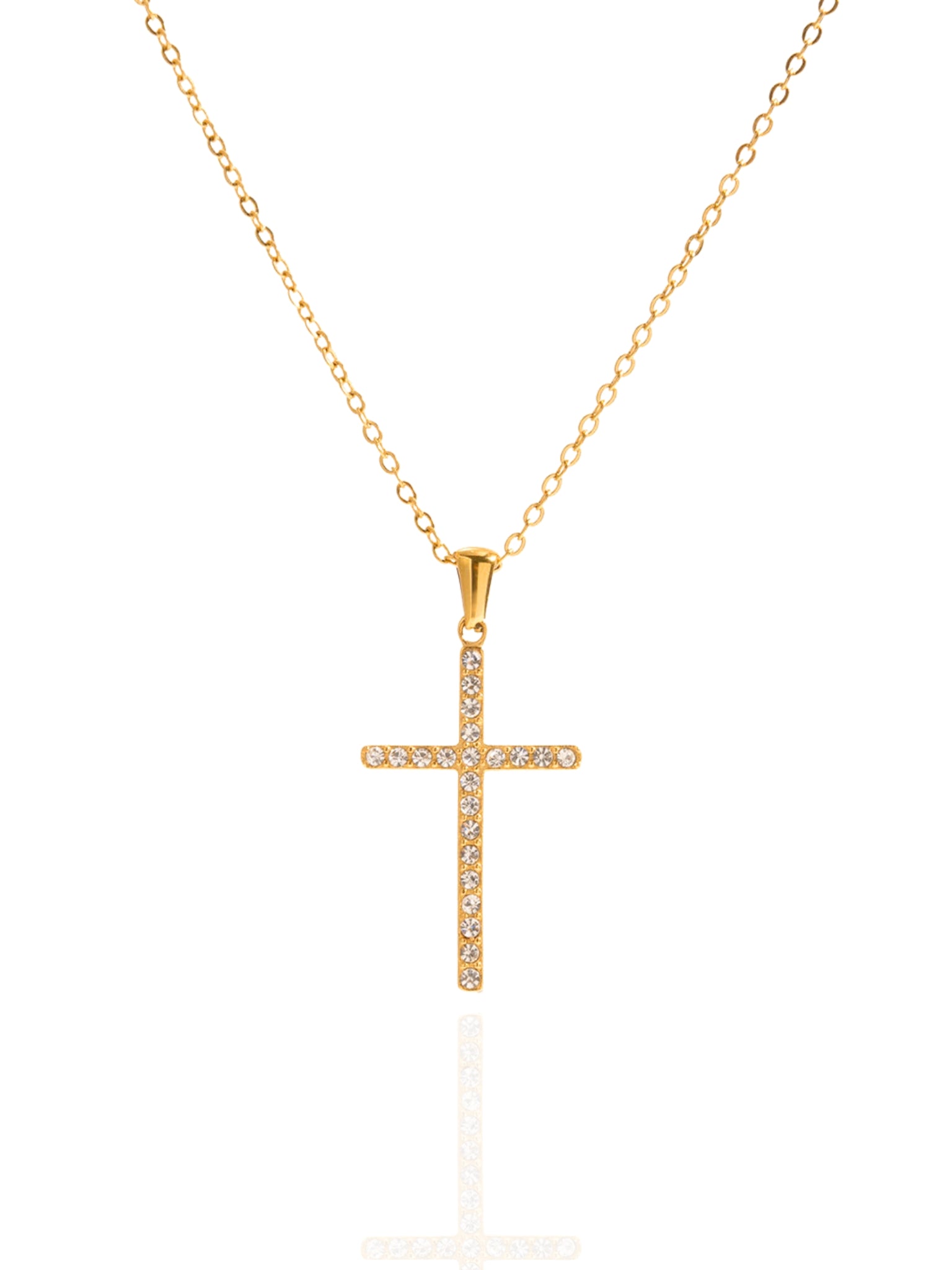 timeless jewellery, perfect gift for her, elegant necklace, charm necklace, best gift for her, classic gold chain necklace, stylish gift, statement necklace, versatile necklace, necklace Australia, chain necklace, link chain necklace, pearl necklace, mother pearl necklace, y-shaped necklace, wave chain necklace, simple necklace, cross necklace, faith necklace, religious necklace, cross pendant necklace, gold necklace with cross pendant, gold necklace, sparkling stone necklace, necklace with stones