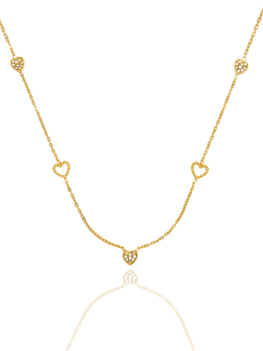 heart necklace, simple heart pendant, heart pendant, gold necklace, simple necklace