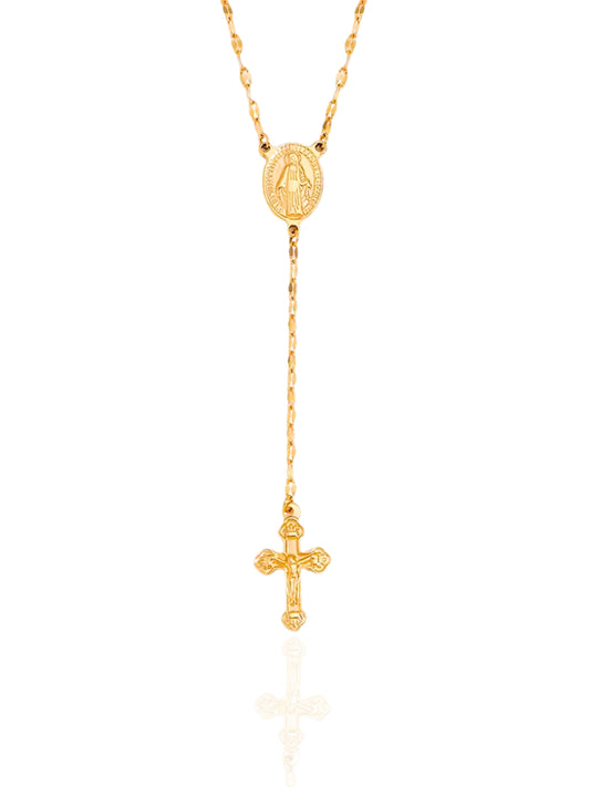 Carly Cross Necklace in Gold