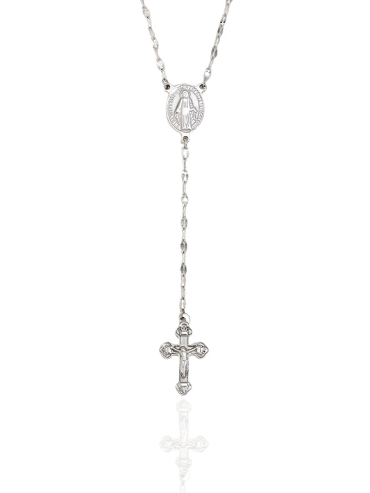 Carly Cross Necklace in Silver