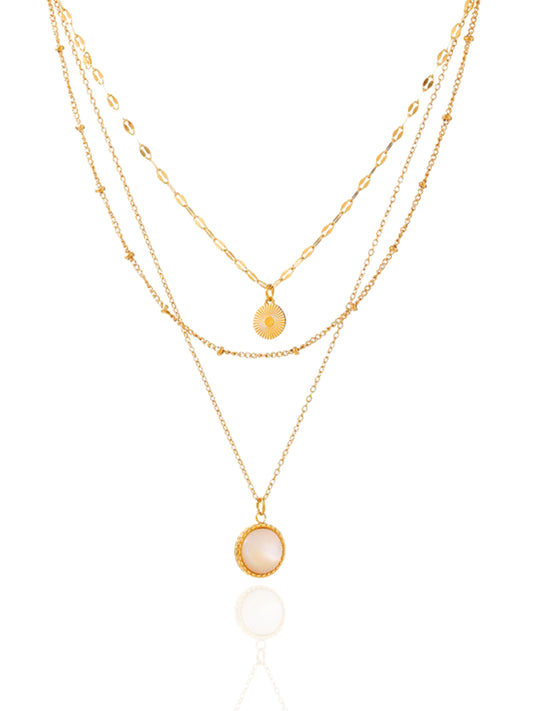 gold necklace, timeless jewellery, perfect gift for her, elegant necklace, charm necklace, best gift for her, classic gold chain necklace, stylish gift, statement necklace, versatile necklace, necklace Australia, link chain necklace, interlocking pendant necklace, y-shaped necklace, necklace with stone pendant, necklace with bold pendant, pendant with stones, necklace with gem pendant, necklace with colored stone pendant, gem necklace, pearl necklace, unique design necklace, layered necklace